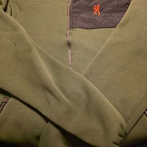 Browning Olive Green Fleece Lined Full Zip Jacket - Men's Large